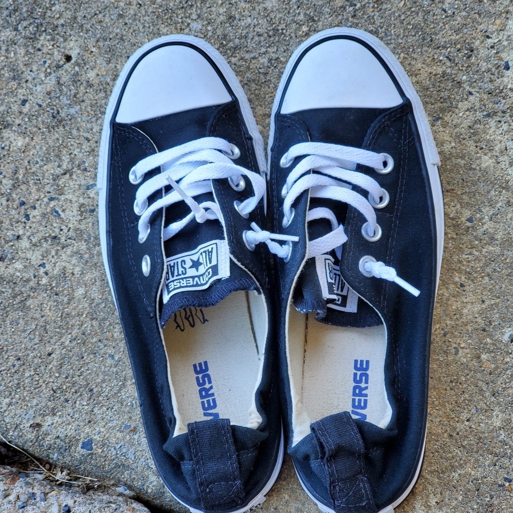 Converse all star slipons blue and white